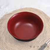 日本製可微波木紋紅黑丼碗-18cm-1200ml