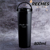 瑞齊士316不鏽鋼手提環保保溫杯-800ml