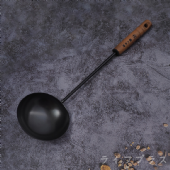 窒化鐵-木柄黑鐵湯勺/ 窒化鐵-木柄黑鐵鍋鏟